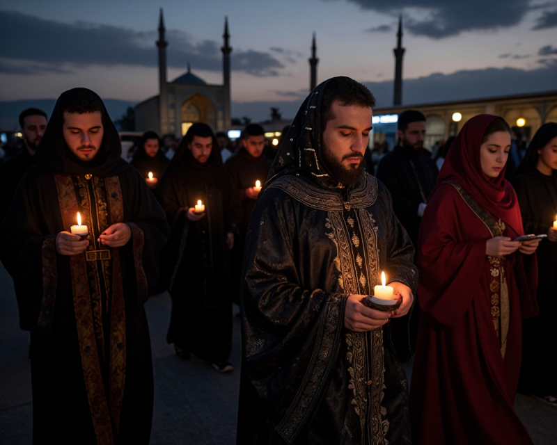 Solemn Funeral Atmosphere in Tehran