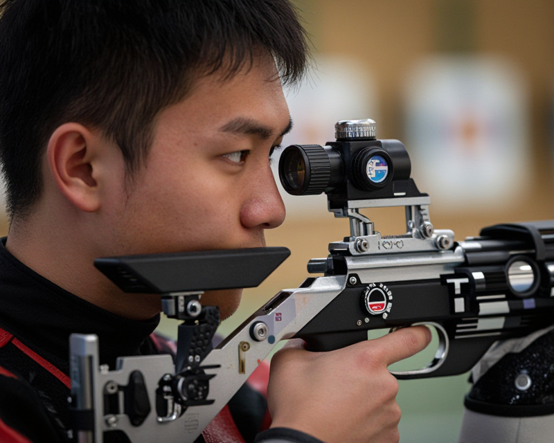 Professional Air Rifle Shooting Focus