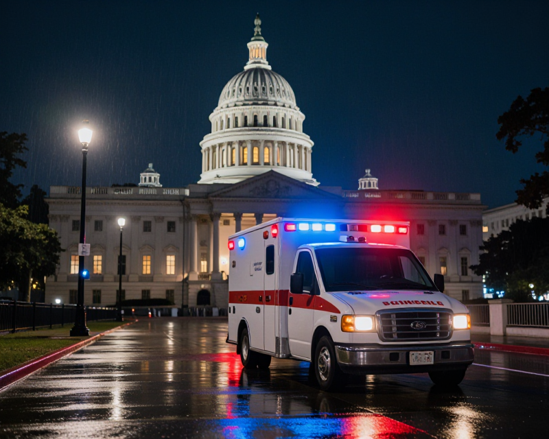Ambulance near Senate building