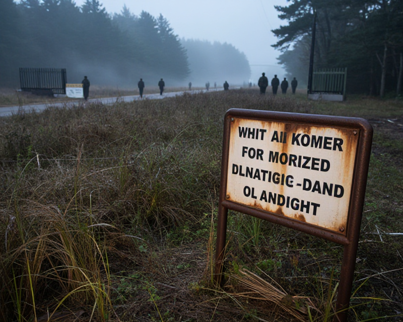 Symbolic Border Mine Warning Scene