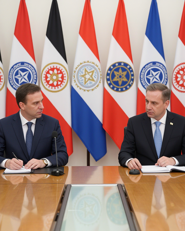 Diplomatic Meeting Scene