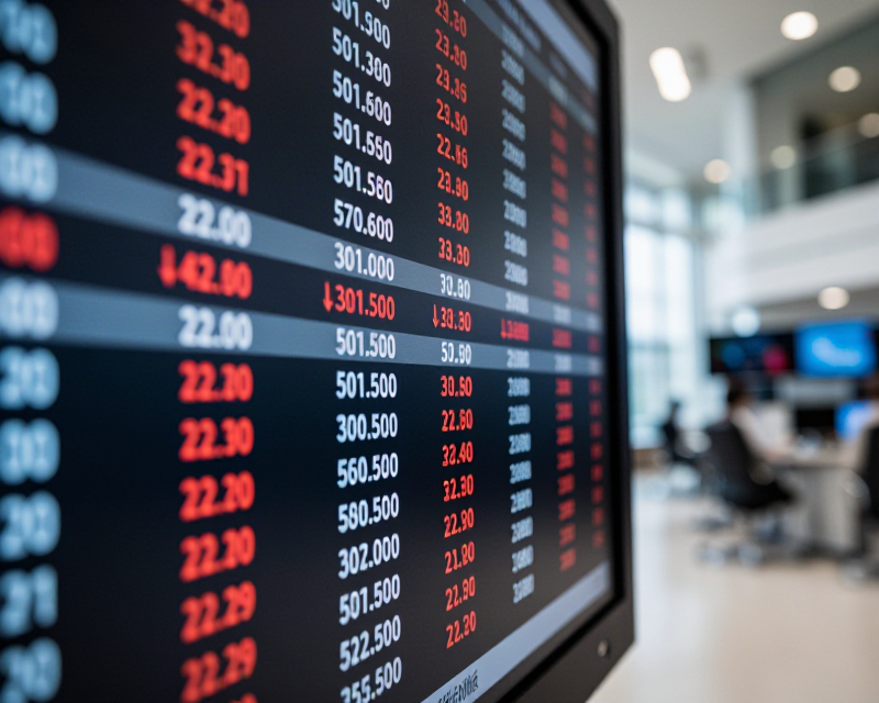 Stock Market Display in Seoul